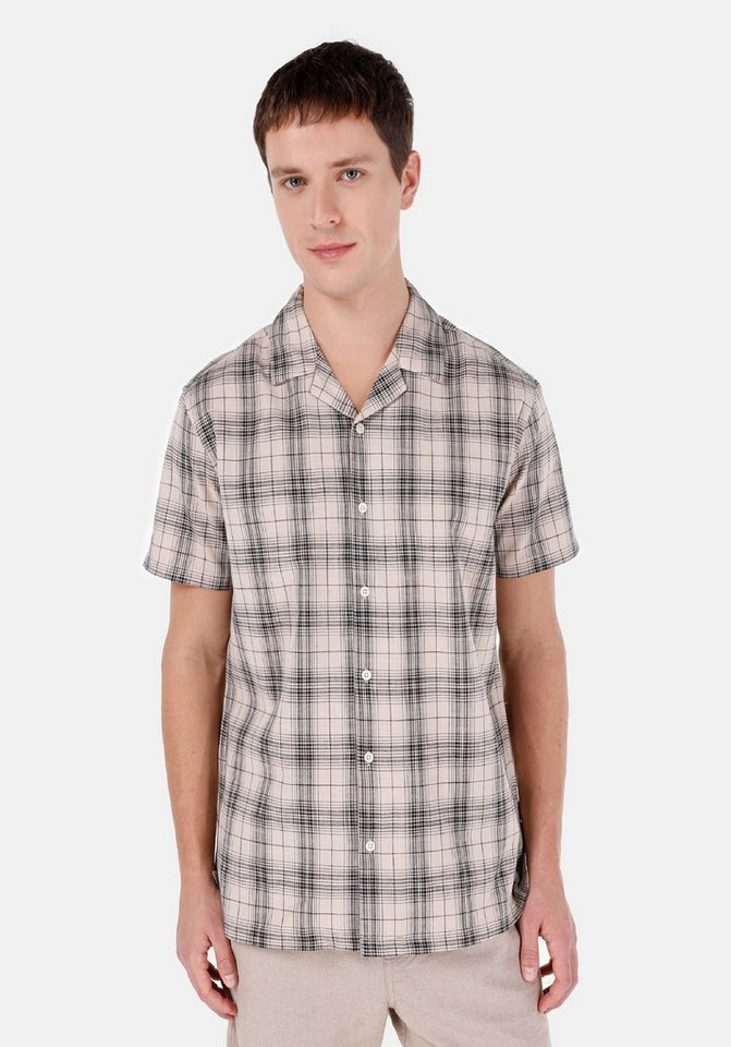 Colins Jeanshemd Colins Regular Fit Shirt Neck Plaid Herren Kurzarmhemd von Colins