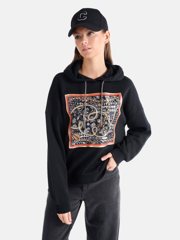 Colins Kapuzenpullover Colins Regular Fit Damen-Sweatshirt mit Kapuze und Aufdruck von Colins