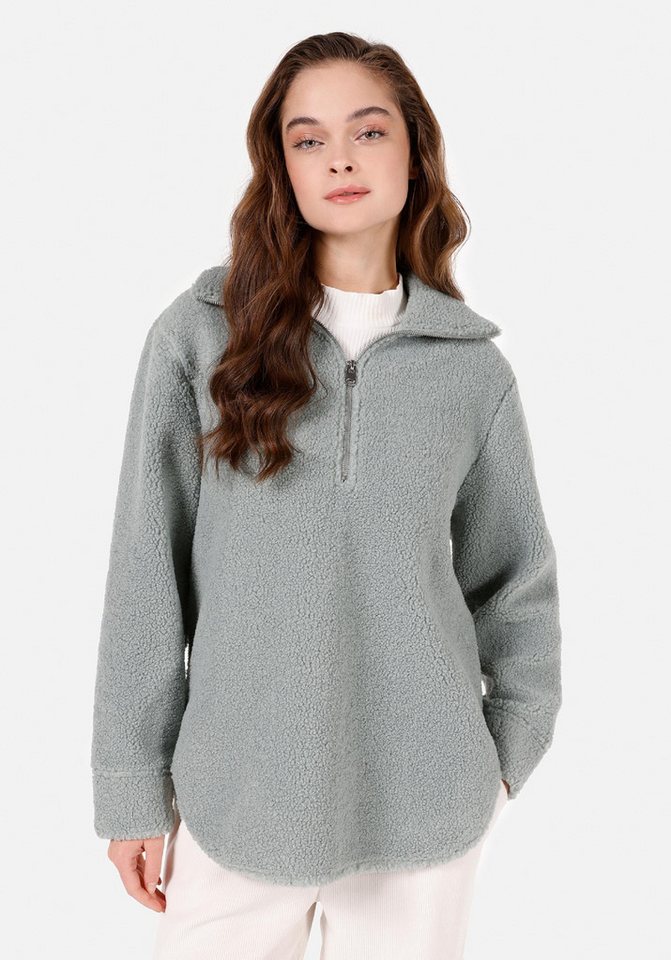 Colins Kapuzenpullover Colins Regular Fit Damen-Sweatshirt mit Reißverschluss in Grün von Colins