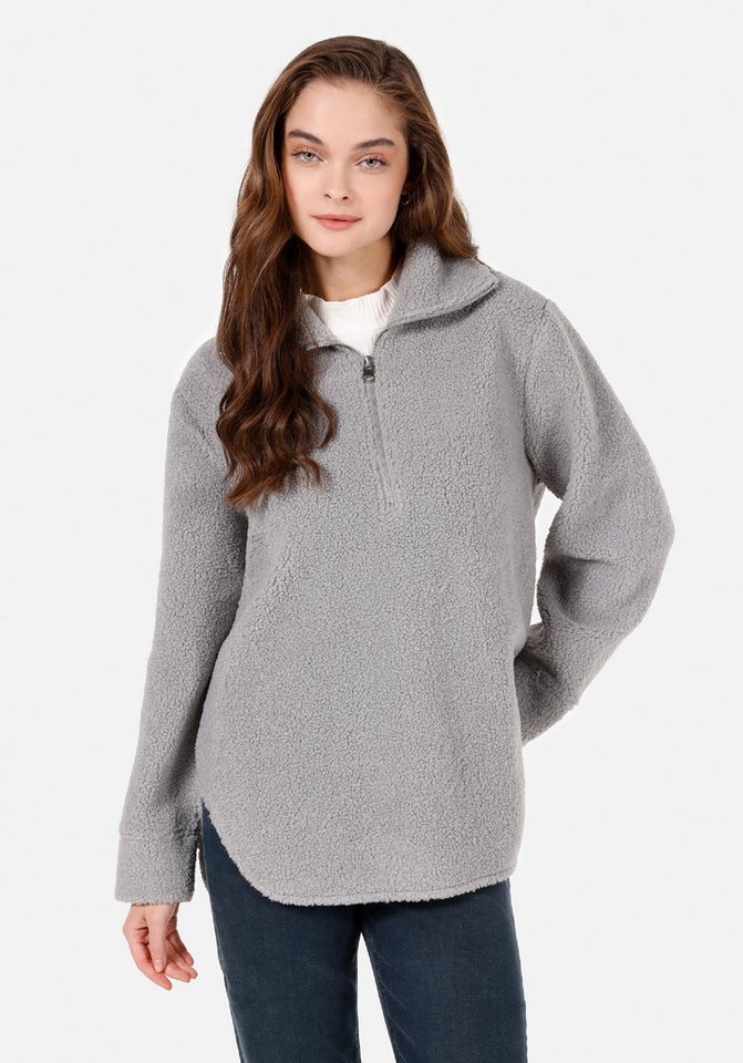 Colins Kapuzenpullover Colins Regular Fit Damen-Sweatshirt mit Reißverschluss in Grün von Colins