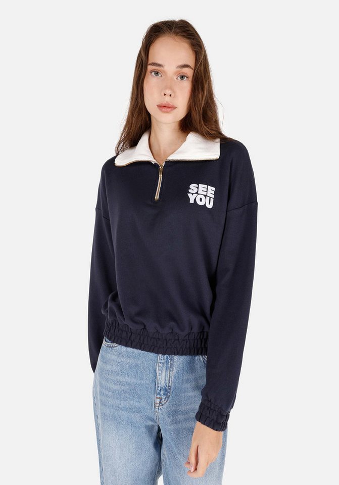 Colins Kapuzenpullover Colins Regular Fit Damen-Sweatshirt mit Reißverschluss von Colins