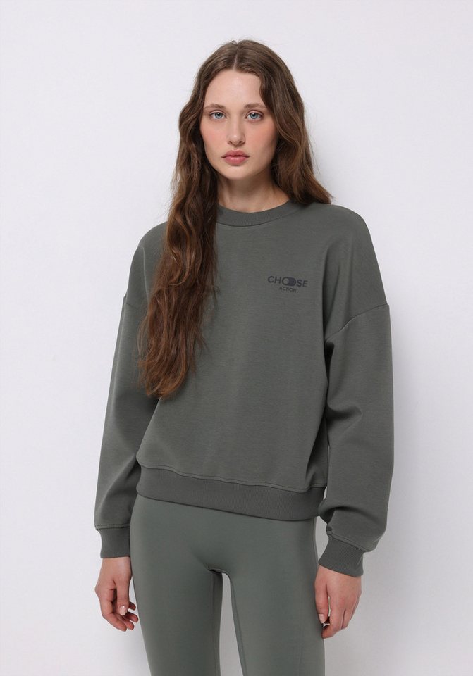 Colins Kapuzenpullover Colins – Regular Fit – Grünes Damen-Sweatshirt mit Rundhalsausschnitt von Colins