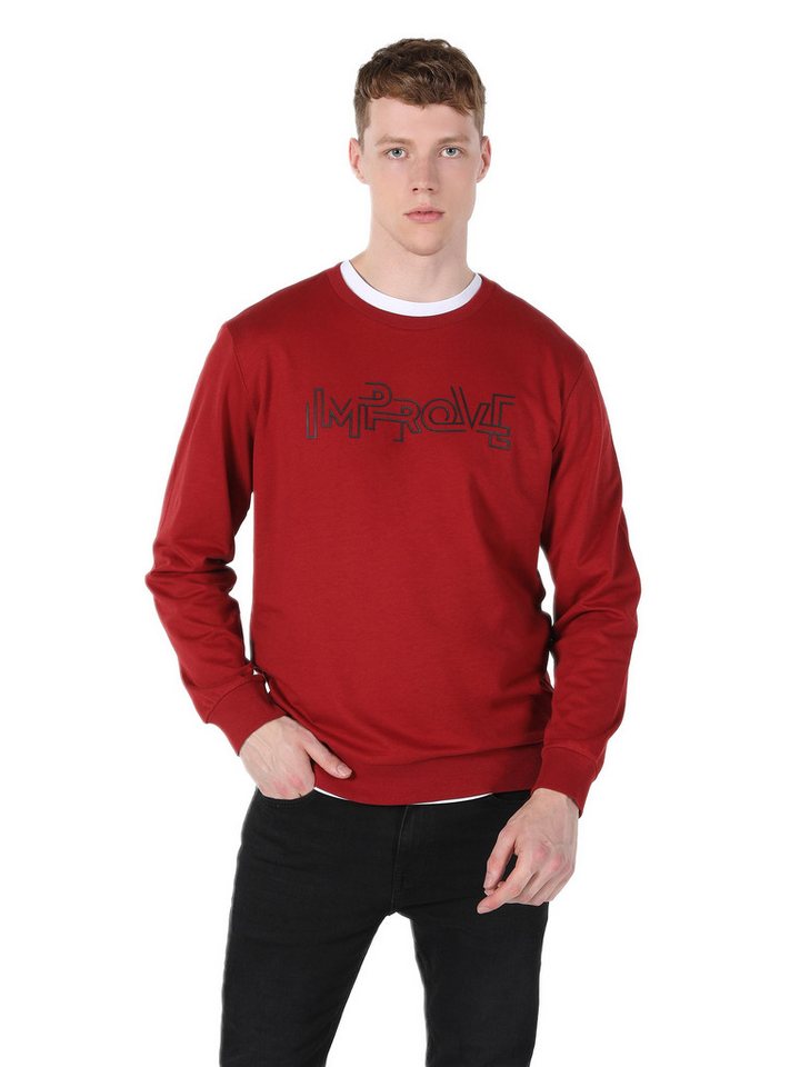 Colins Kapuzenpullover Colins Regular Fit Herren-Sweatshirt in Rot Colins Kapuzenpullover Colins Regular Fit Herren-Sweatshirt in Rot von Colins
