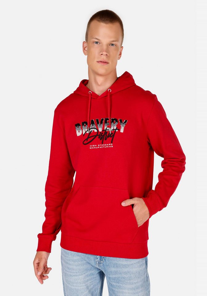 Colins Kapuzenpullover Colins Regular Fit Herren-Sweatshirt in Rot von Colins