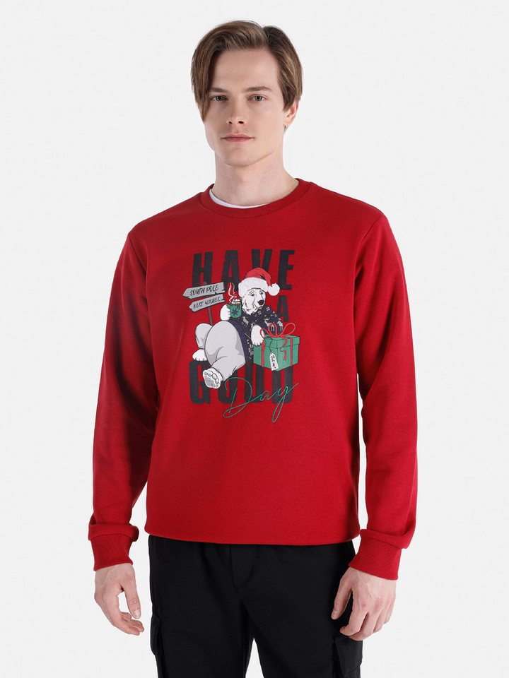 Colins Kapuzenpullover Colins Regular Fit Herren-Sweatshirt in Rot von Colins