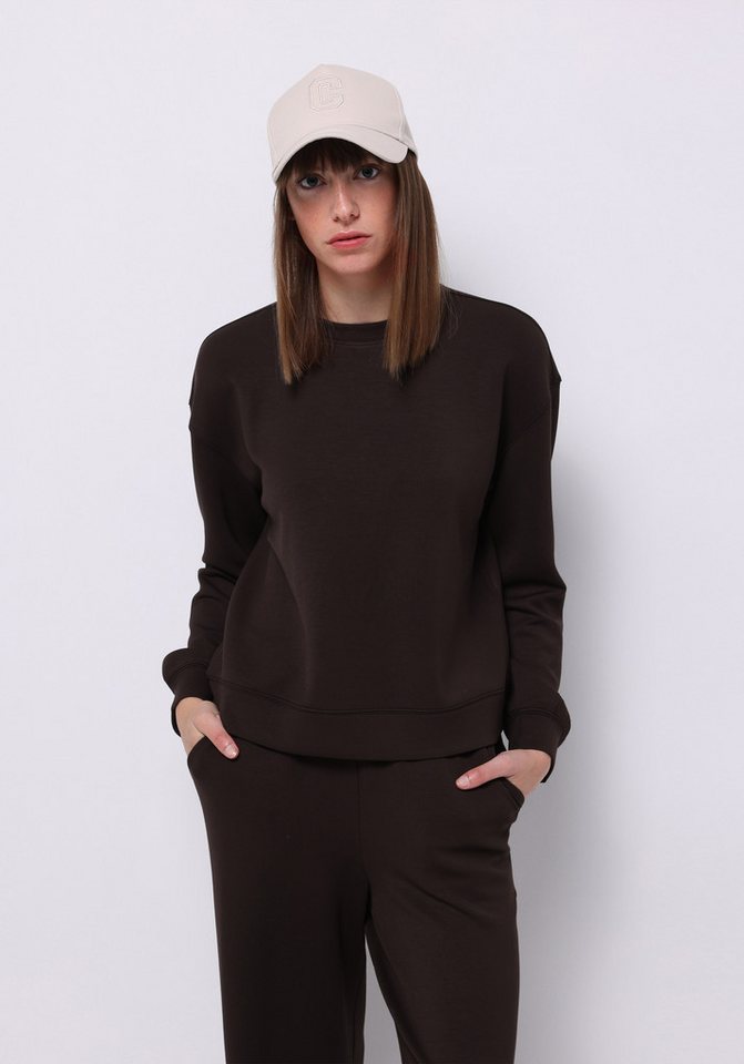 Colins Kapuzenpullover Colins Regular Fit Rundhals Uni Damen Sweatshirt von Colins