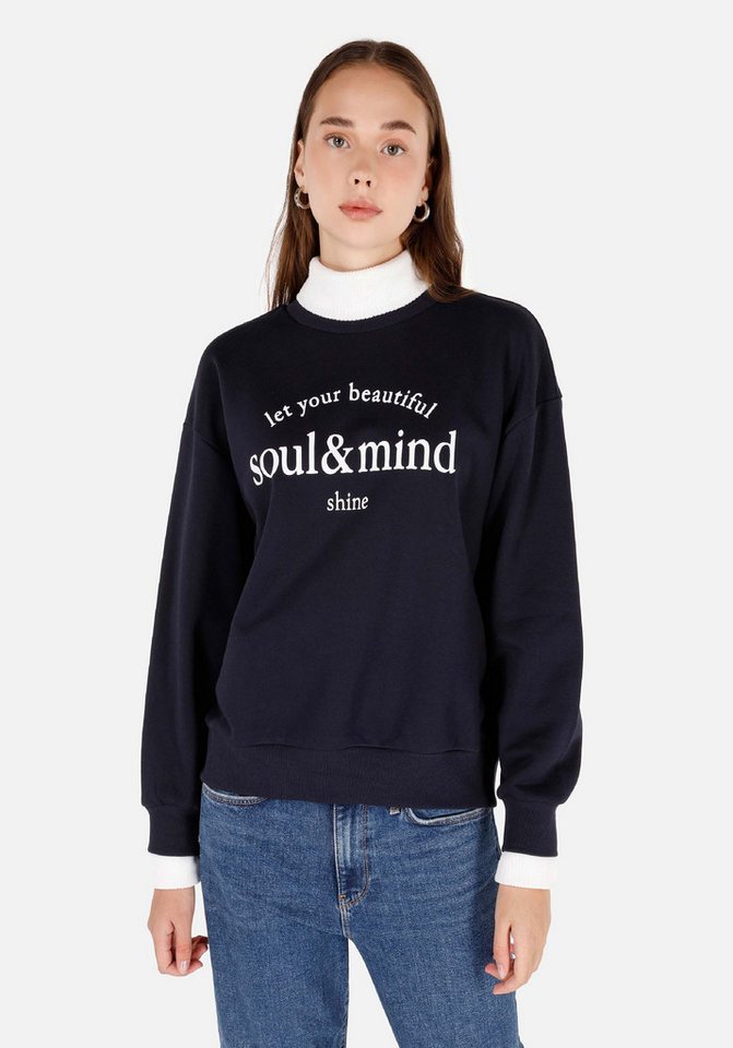 Colins Kapuzenpullover Colins Regular Fit Stehkragen Damen Sweatshirt von Colins