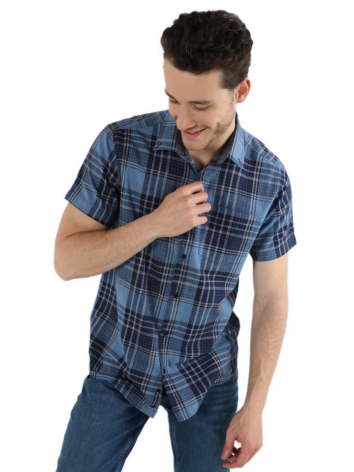 Colins Karohemd Colins Regular Fit Shirt Neck Plaid Herren Kurzarmhemd von Colins