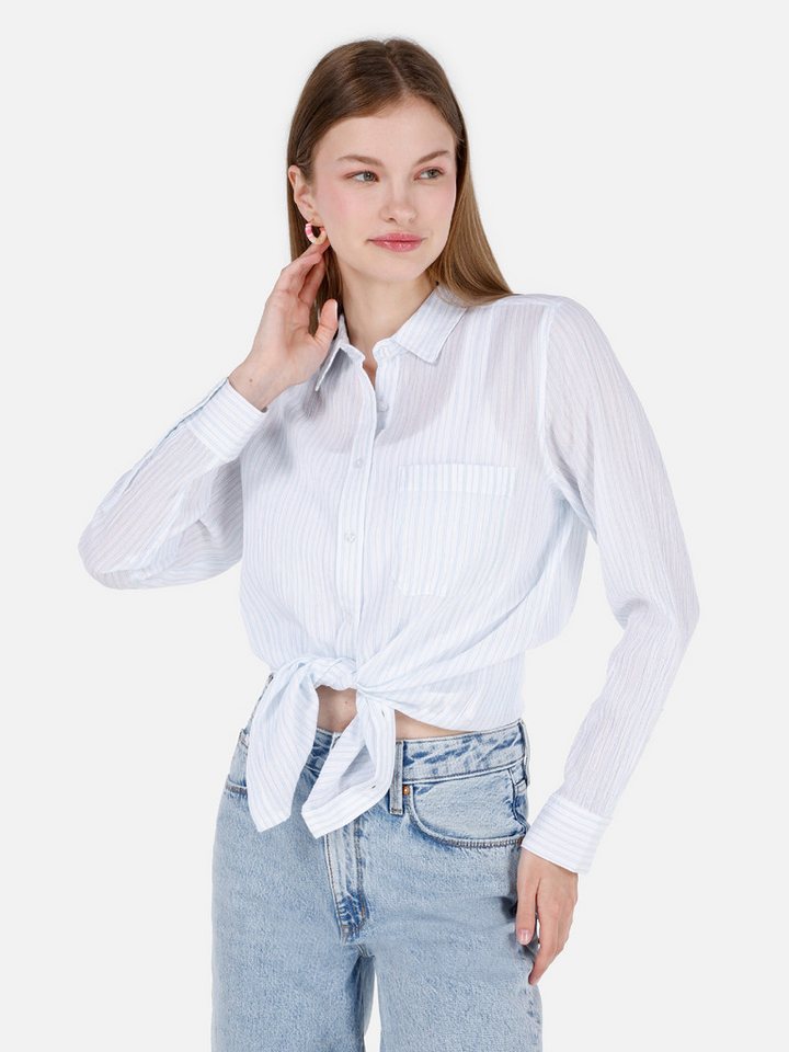 Colins Langarmhemd Colins Regular Fit Shirt Neck Striped Damen Langarmshirt von Colins