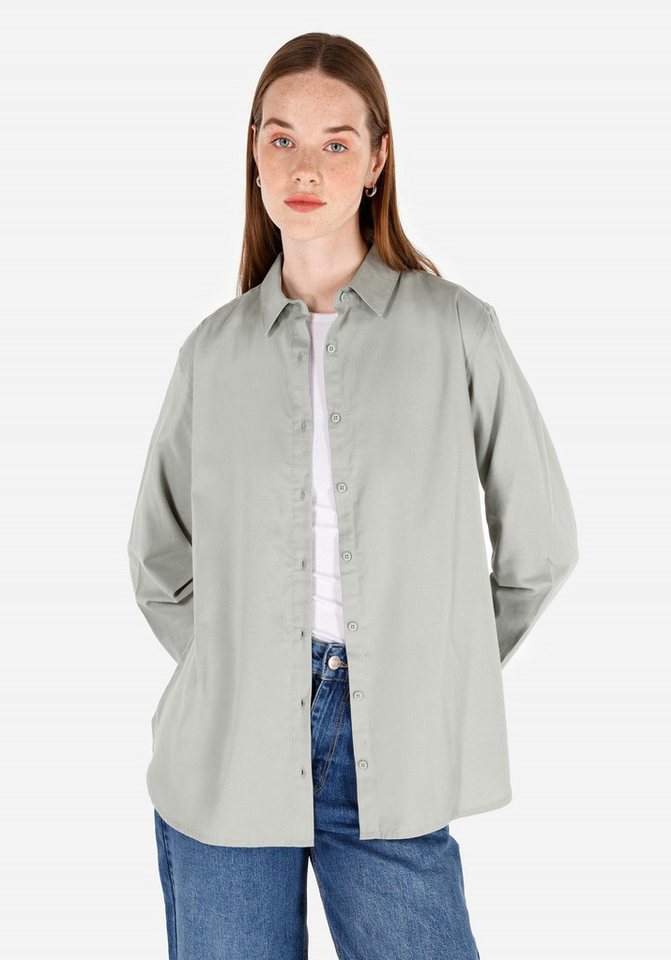 Colins Langarmhemd Colins Regular Fit Shirt Neck Unifarbenes Damen Langarmshirt von Colins