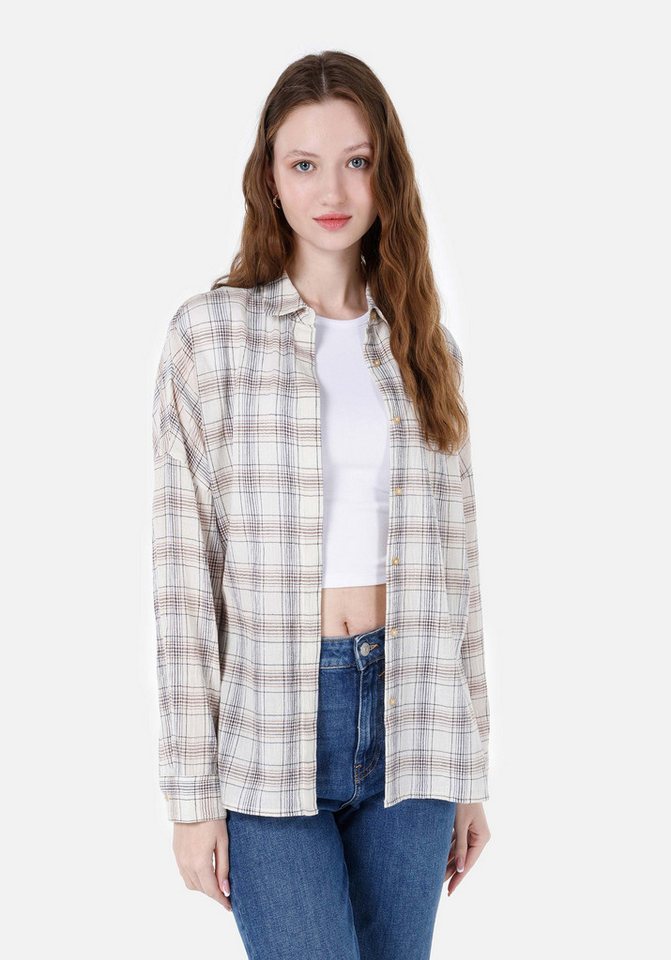 Colins Langarmhemd Colins Relaxed Fit Shirt Neck Damen Langarmshirt von Colins