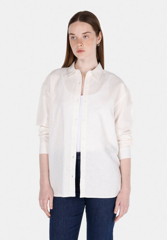 Colins Langarmhemd Colins Relaxed Fit Shirt Neck Unifarbenes Damen Langarmshirt von Colins
