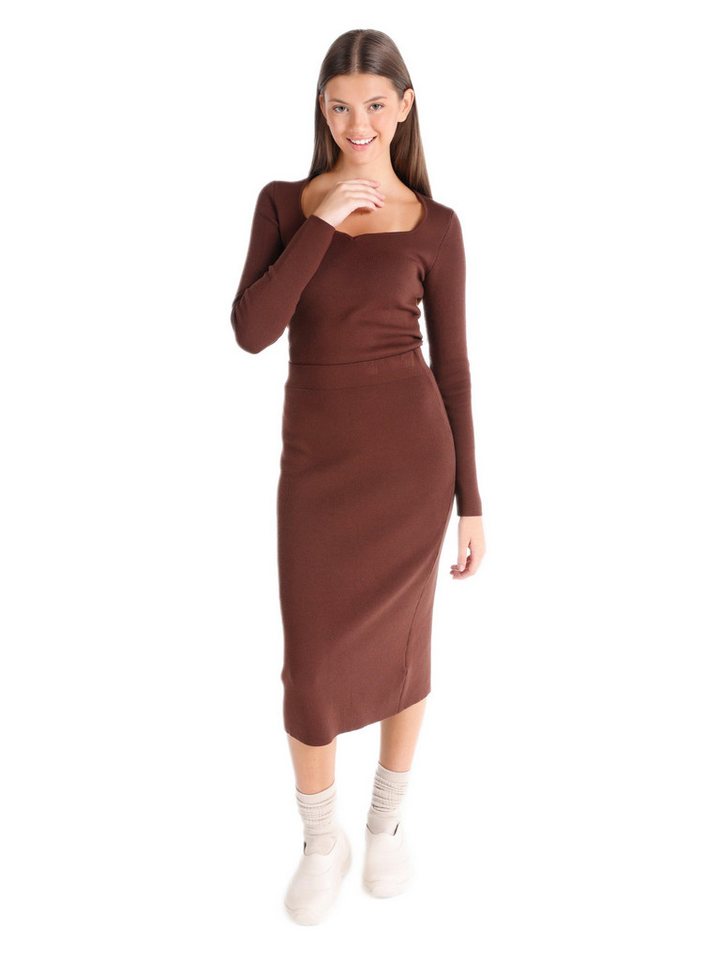 Colins Midirock Colins Slim Fit Schlichter Damenrock von Colins