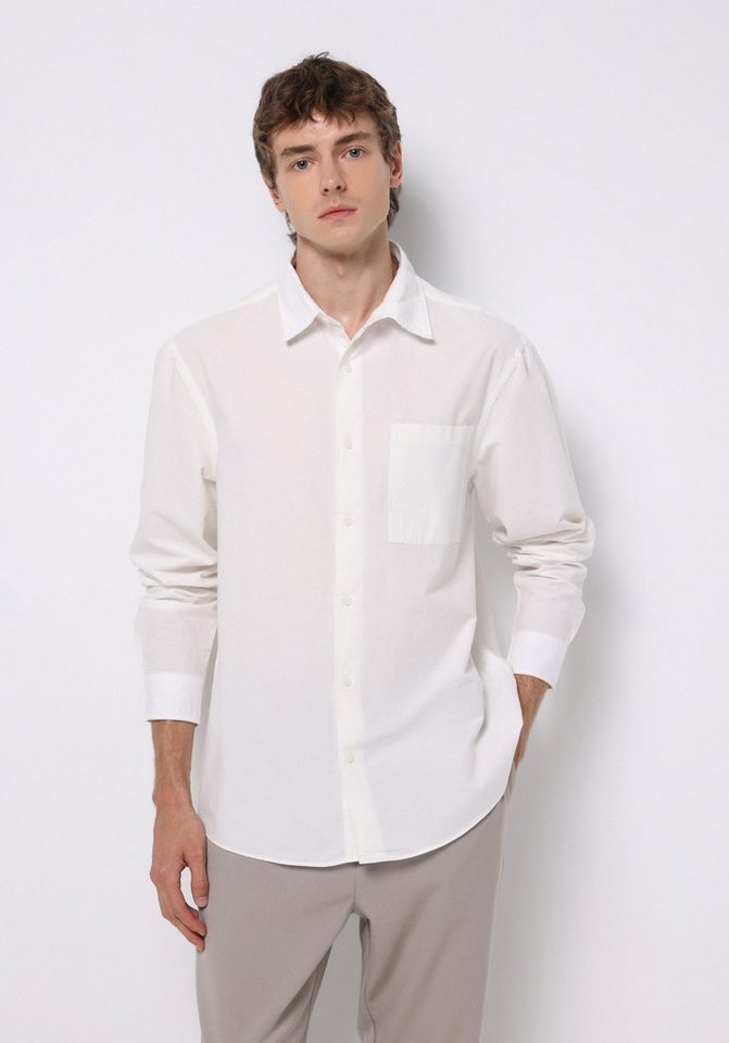 Colins Seamless Shirt Colins Comfort Fit Shirt Neck Uni Herren Langarmhemd von Colins