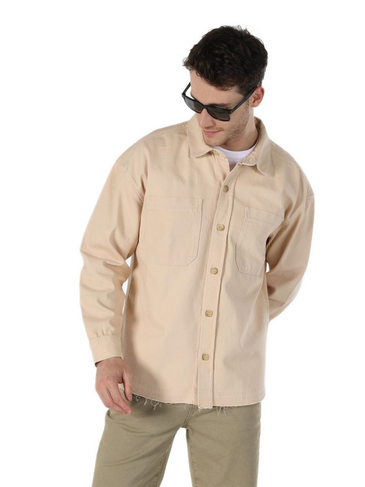 Colins Seamless Shirt Colins Oversize Fit Klassischer Kragen Schlichtes Herren Langarmhemd i von Colins