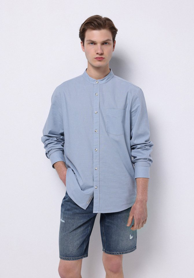 Colins Seamless Shirt Colins Regular Fit Mandarin-Kragen, schlichtes Herren-Langarmhemd aus von Colins