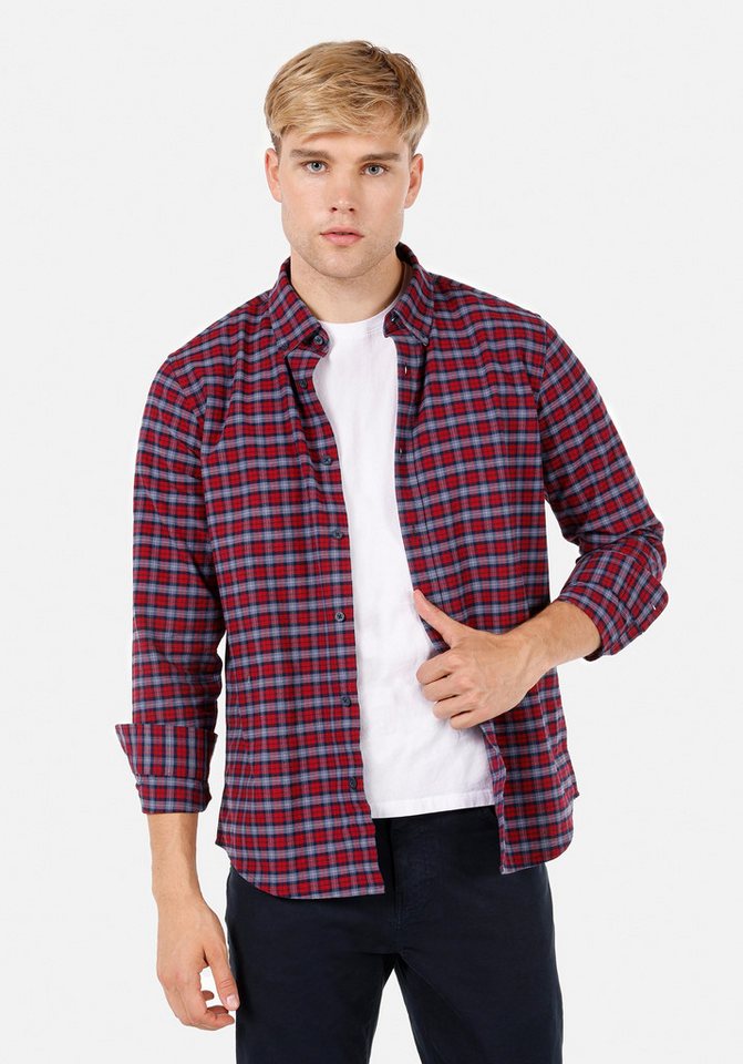 Colins Seamless Shirt Colins Regular Fit Shirt Neck Plaid Herren Langarmhemd von Colins