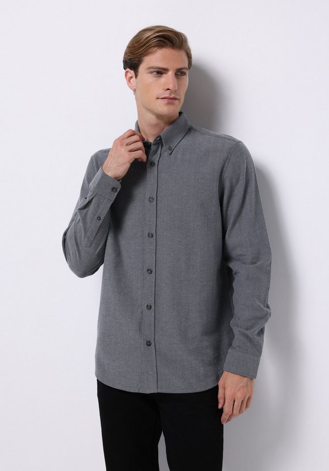 Colins Seamless Shirt Colins Regular Fit Shirt Neck Unifarbenes Herren Langarmhemd von Colins