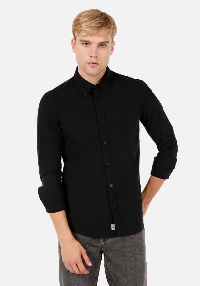 Colins Seamless Shirt Colins Slim Fit Shirt Neck Herren Blau Langarmhemd von Colins