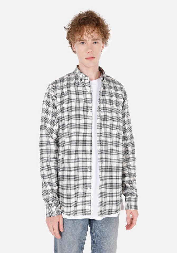 Colins Seamless Shirt Colins Slim Fit Shirt Neck Plaid Herren Langarmhemd von Colins
