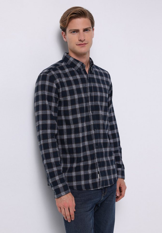 Colins Seamless Shirt Colins Slim Fit Shirt Neck Plaid Herren Langarmhemd Colins Seamless Shirt Colins Slim Fit Shirt Neck Plaid Herren Langarmhemd von Colins