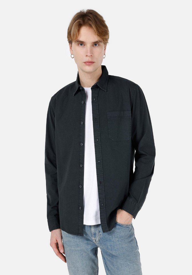 Colins Seamless Shirt Colins Slim Fit Shirt Neck Unifarbenes Herren Langarmhemd von Colins