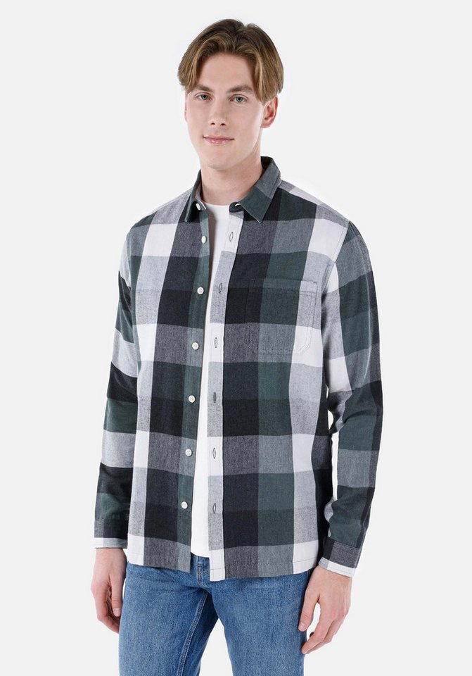 Colins Shirtkleid Colins Regular Fit Hemdkragen kariert Herren Langarmhemd von Colins