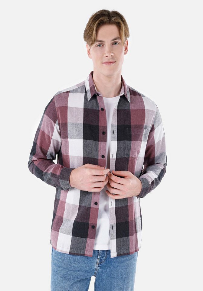 Colins Shirtkleid Colins Regular Fit Hemdkragen kariert Herren Langarmhemd von Colins