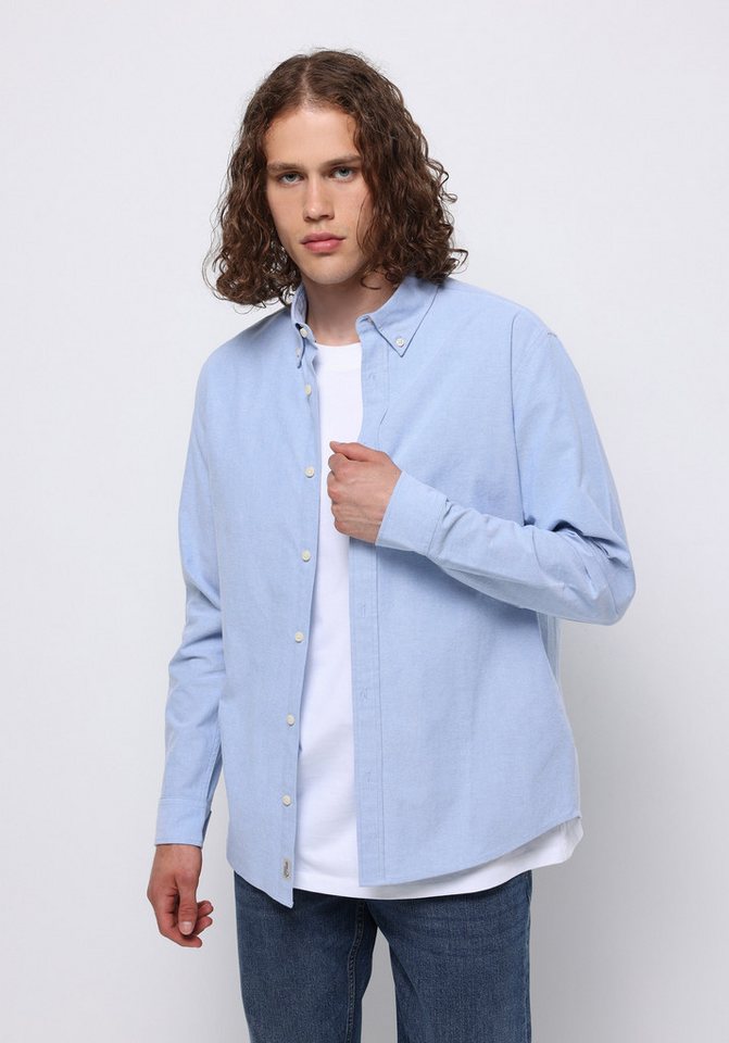 Colins Shirtkleid Colins Regular Fit Shirt Neck Plain Herren Stone Langarmhemd von Colins