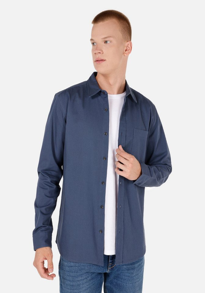 Colins Shirtkleid Colins Slim Fit Klassischer Kragen Einfarbiges Herren Langarmhemd von Colins