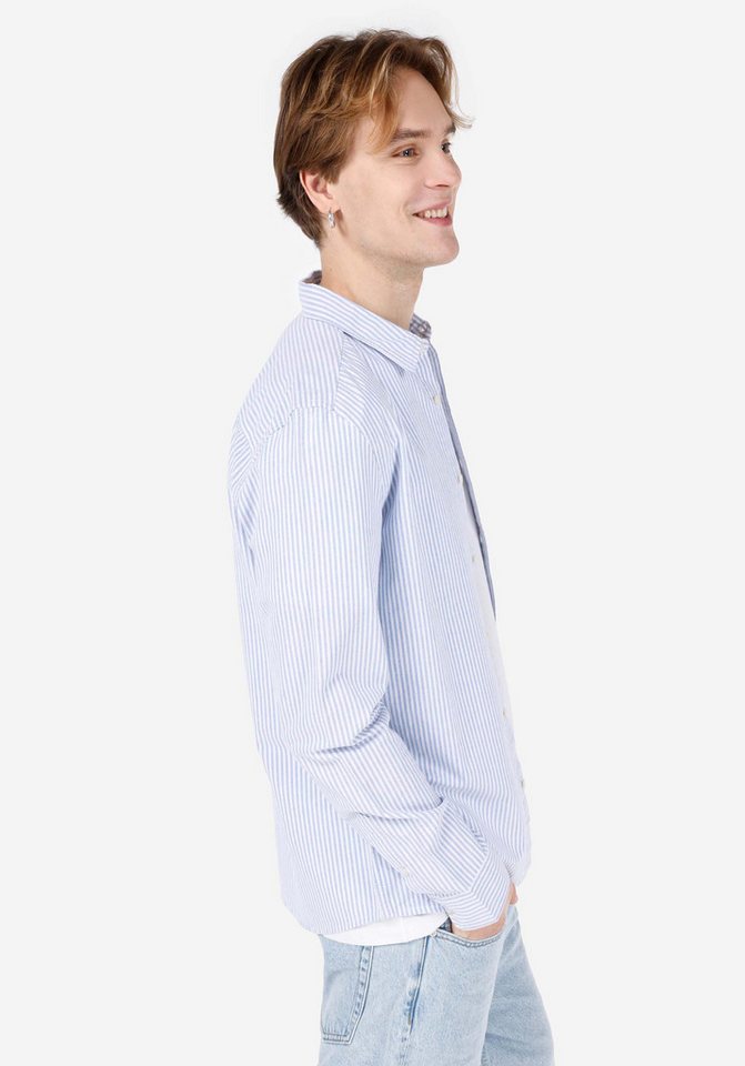 Colins Shirtkleid Colins Slim Fit Shirt Neck Unifarbenes Herren Langarmhemd von Colins