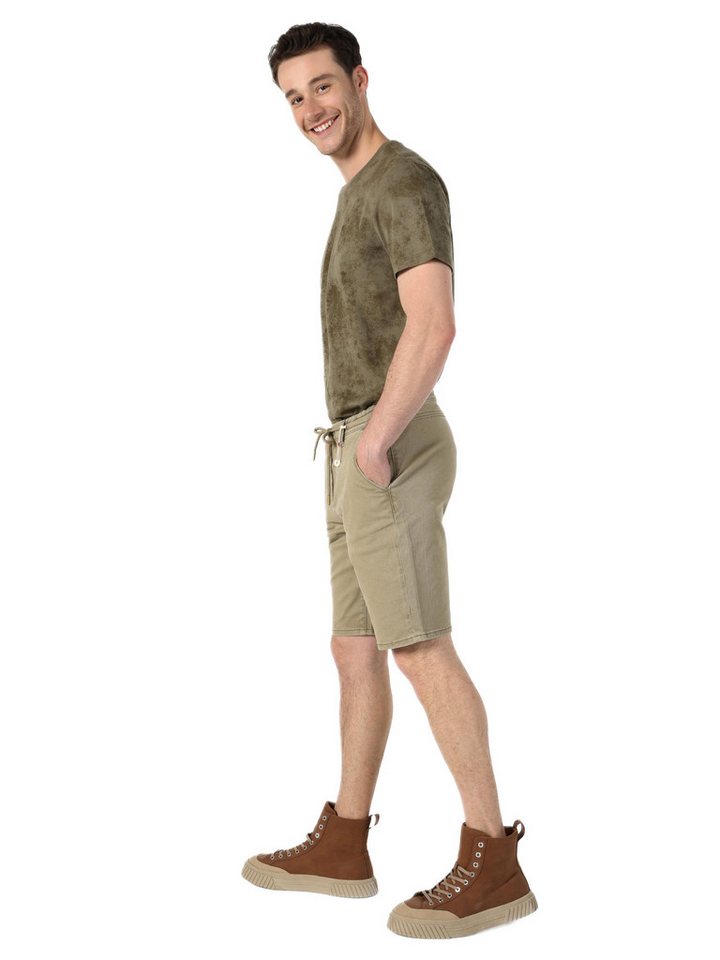 Colins Shorts Colins Fit Herren-Jeansshorts mit mittlerer Taille in Hellkhaki von Colins