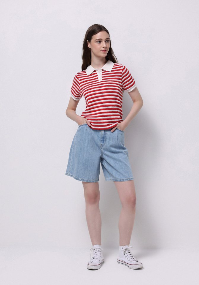 Colins Shorts Colins Loose Fit High Waist Plain Damen Indigo Jeansshorts von Colins