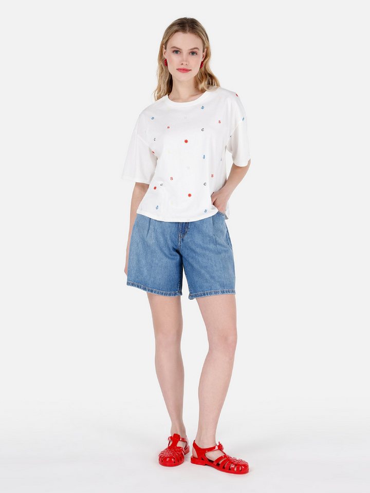 Colins Shorts Colins Loose Fit Mid Waist Damen-Jeansshorts in Blau von Colins