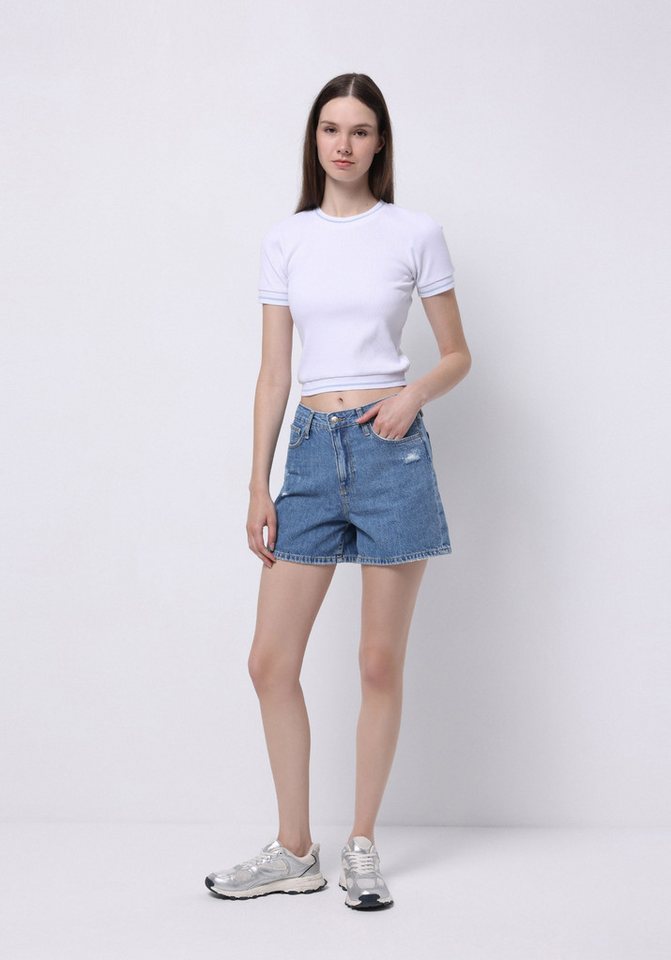 Colins Shorts Colins Mom Fit High Waist Plain Damen Indigo Jeansshorts Colins Shorts Colins Mom Fit High Waist Plain Damen Indigo Jeansshorts von Colins