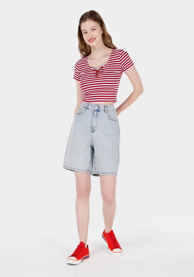 Colins Shorts Colins Regular Fit High Waist Damen-Jeansshorts in Blau von Colins