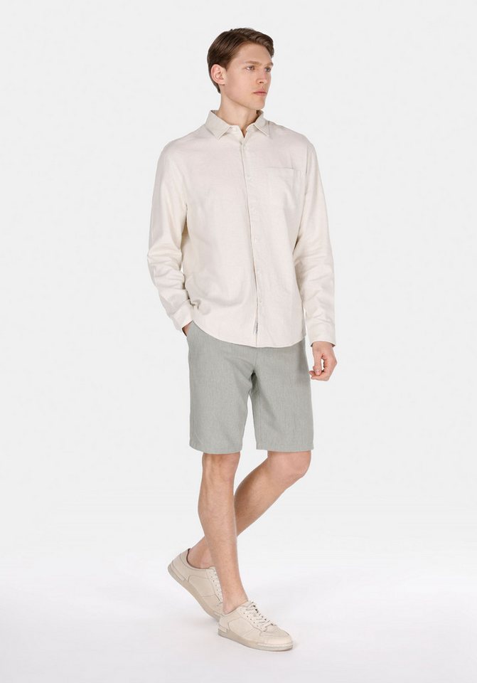 Colins Shorts Colins Regular Fit Mid Waist Plain Herren-Shorts aus Leinenmischung von Colins