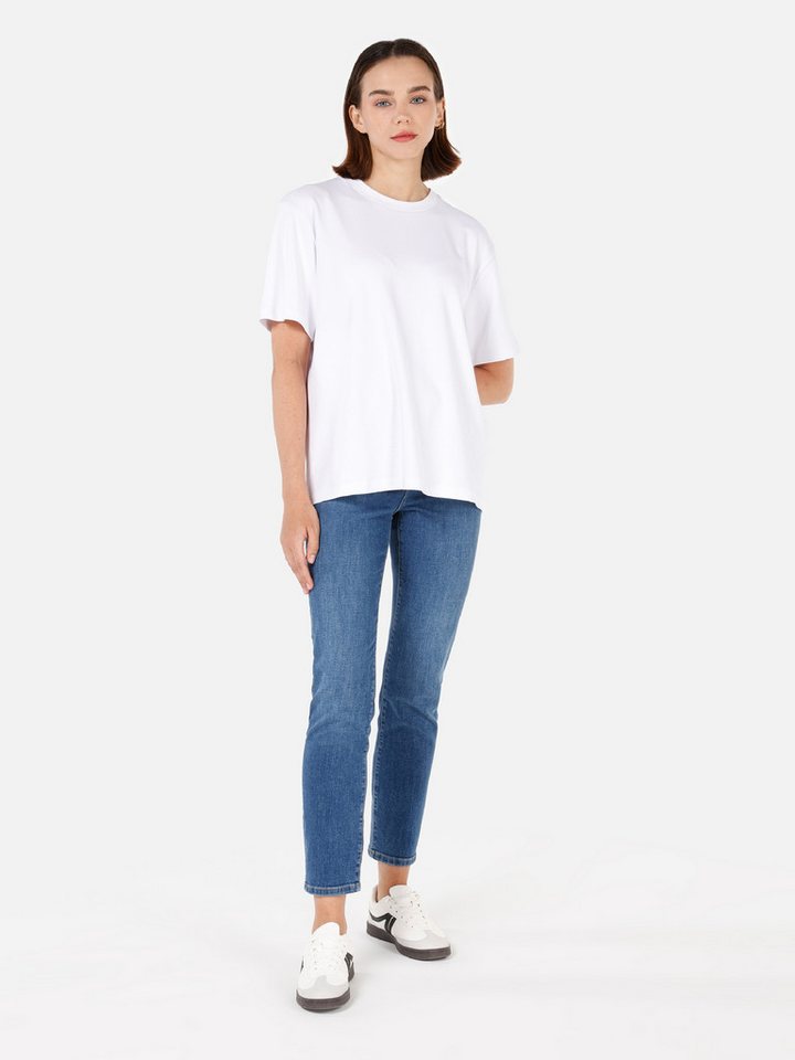 Colins Shorts Colins Slim Fit Mid Waist Straight Leg Damen-Jeans in Indigoblau von Colins
