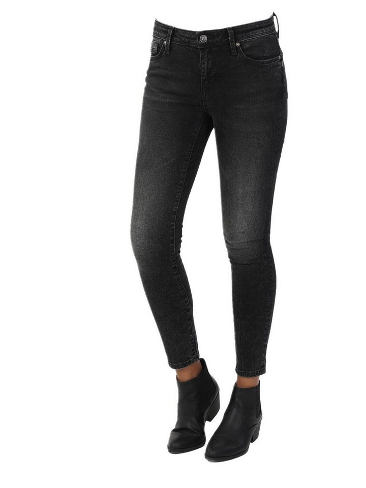 Colins Shorts Colins Super Slim Fit Mid Waist Skinny Leg Graue Damenjeans von Colins