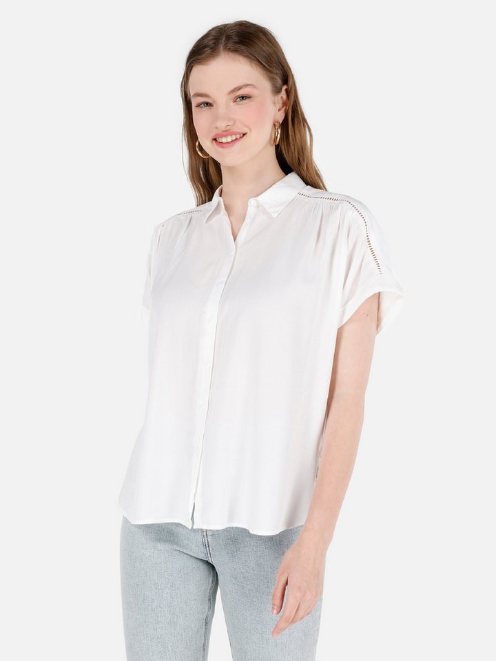 Colins Stillshirt Colins Regular Fit Shirt Neck Damen Kurzarmhemd von Colins