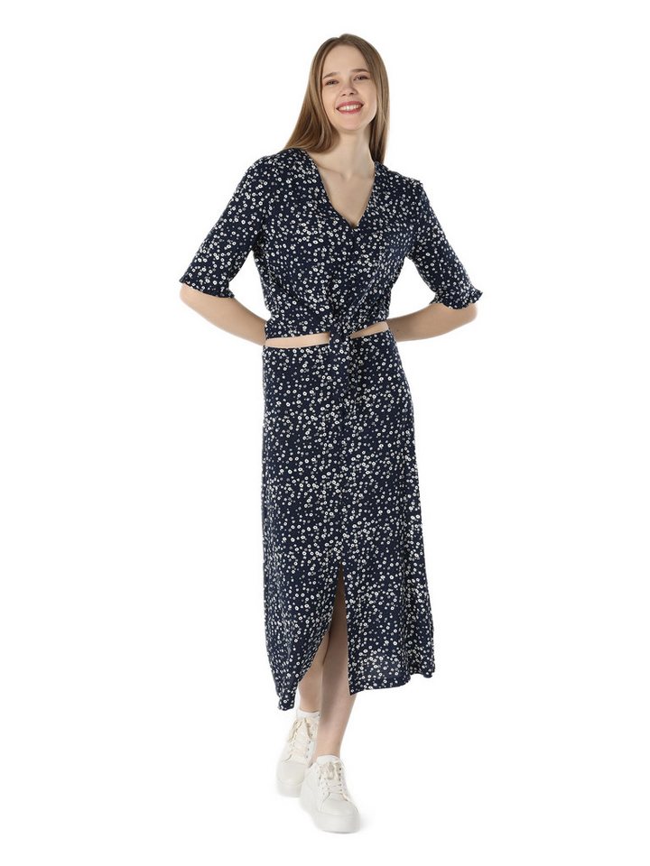 Colins Stillshirt Colins Regular Fit V-Ausschnitt Damen Kurzarmhemd von Colins