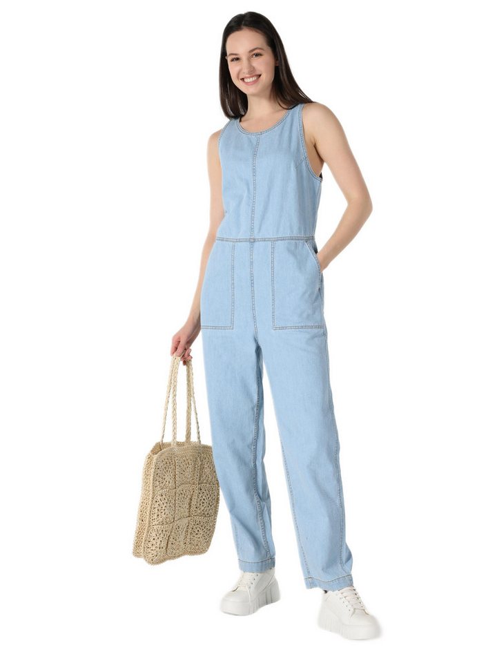 Colins Strampler Blauer Damenoverall in normaler Passform von Colins