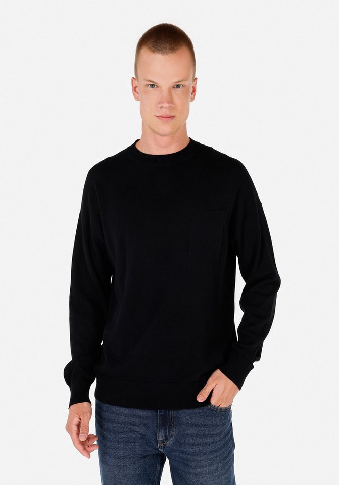 Colins Streifenpullover Colins Comfort Fit Rundhals-Jacquard-Herrenpullover Colins Streifenpullover Colins Comfort Fit Rundhals-Jacquard-Herrenpullover von Colins