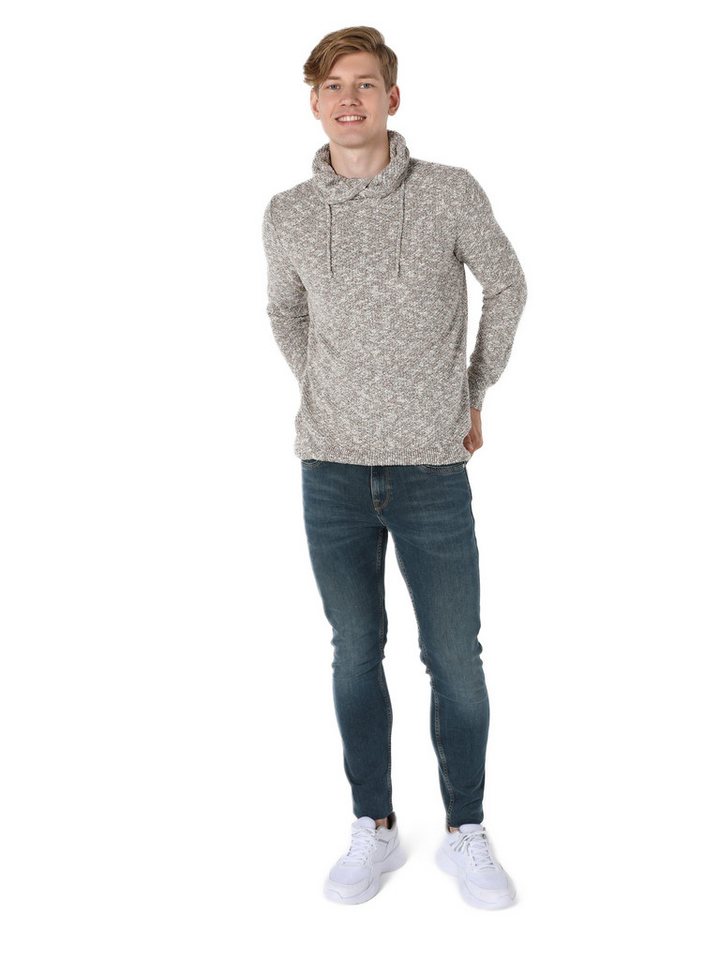 Colins Streifenpullover Colins Regular Fit Herrenpullover in Grau mit Stehkragen Colins Streifenpullover Colins Regular Fit Herrenpullover in Grau mit Stehkragen von Colins