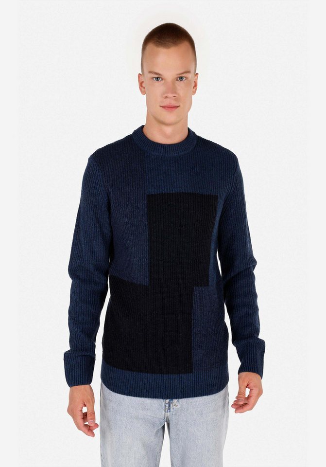 Colins Streifenpullover Colins Regular Fit Herrenpullover mit Stehkragen – Lässige Eleganz, wo von Colins