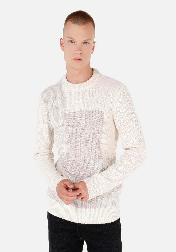 Colins Streifenpullover Colins Regular Fit Herrenpullover mit Stehkragen – Lässige Eleganz, wo von Colins