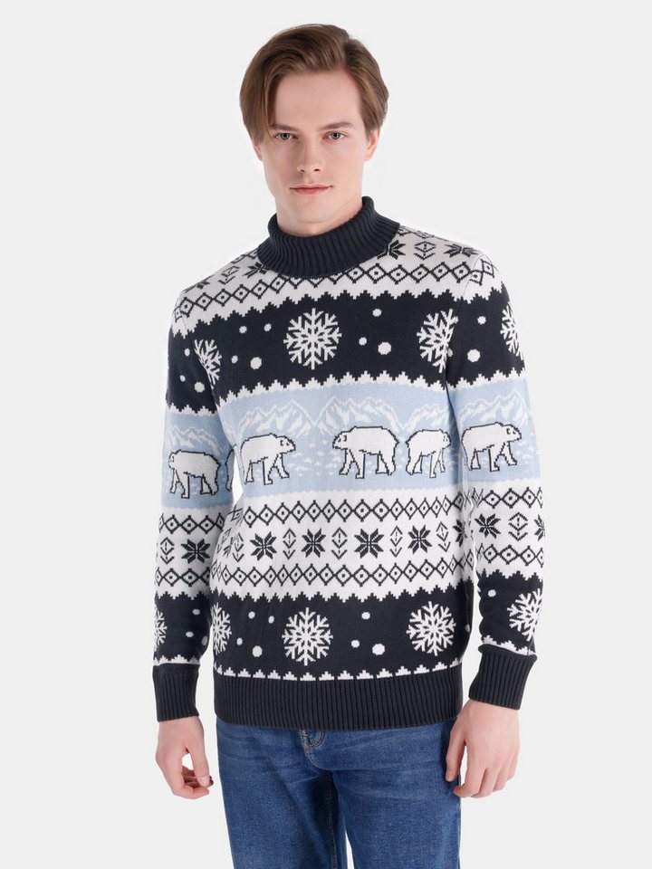 Colins Streifenpullover Colins Regular Fit Rollkragen-Jacquard-Herrenpullover Colins Streifenpullover Colins Regular Fit Rollkragen-Jacquard-Herrenpullover von Colins
