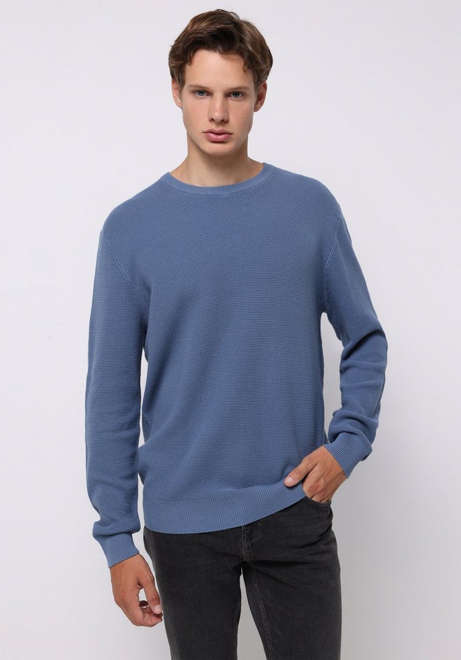 Colins Streifenpullover Colins Regular Fit Rundhals-Jacquard-Herrenpullover von Colins