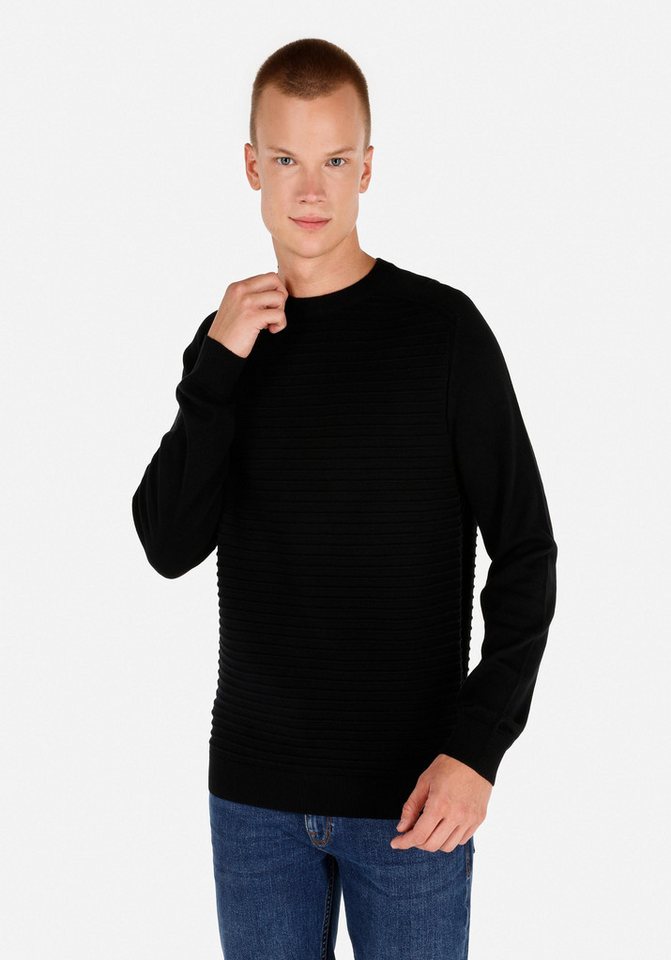 Colins Streifenpullover Colins Regular Fit Rundhals-Jacquard-Herrenpullover Colins Streifenpullover Colins Regular Fit Rundhals-Jacquard-Herrenpullover von Colins
