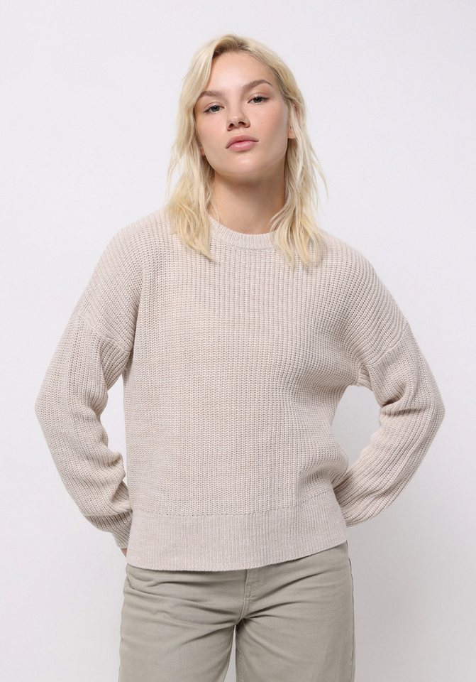 Colins Streifenpullover Colins Regular Fit Rundhals-Pullover in Ecru für Damen von Colins